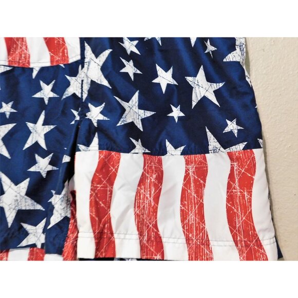 American Flag Shorts XL Red White Blue Patriotic Fun to the 4th of July - Picture 2 of 5